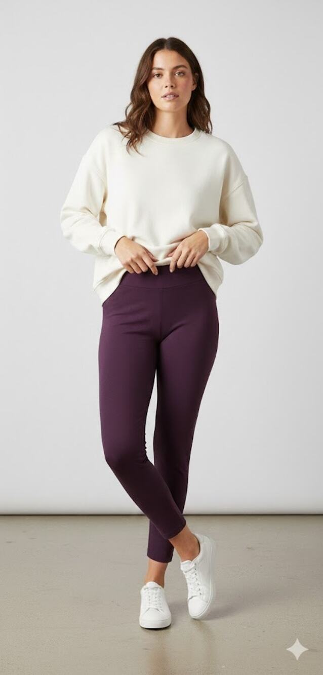 Universal Standard Knit Leggings Plum Purple Size 0-00 NEW